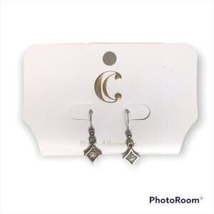 Charming Charlie NEW Pair of Silver Tone Dangling Earrings With Backings